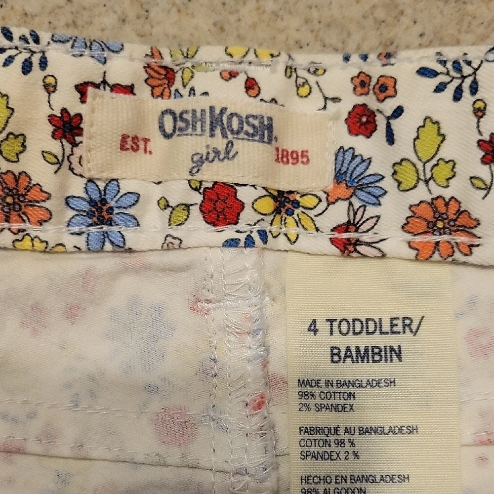 OshKosh B'gosh Floral Jeans SIZE 4